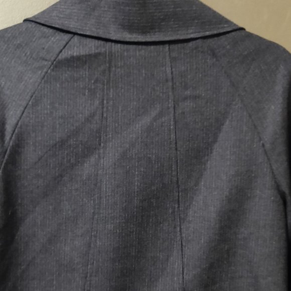 Tibi Grey Pinstripe Wool Short Coat Women's SIZE 4 - Picture 3 of 7